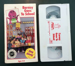 Barney Goes To School Vhs Tape Rare