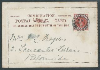 Great Britain 1895 Combination Postal Stationery Rare
