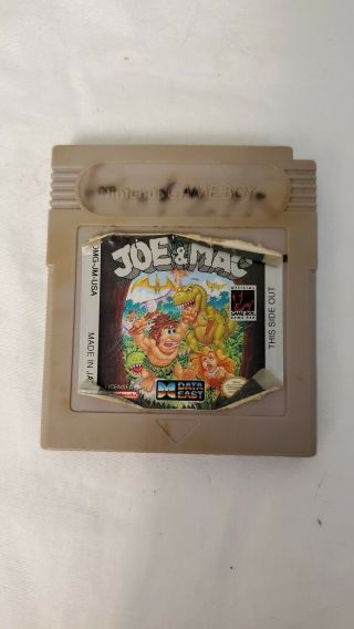 Joe And Mac For Nintendo Gameboy Cartridge Only.  Rare Game Plays Perfectly