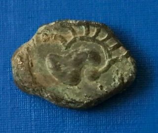 Very Rare Ancient Celtic Senones Bronze Coin 1st Century Bc - P547
