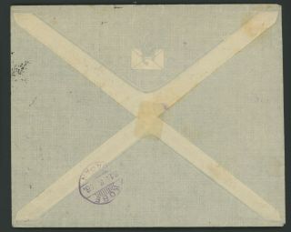 1916 RUSSIA CENSOR COVER TO JAPAN,  VLADIVOSTOK TO KOBE,  RARE CENSOR HANDSTAMP VF 2