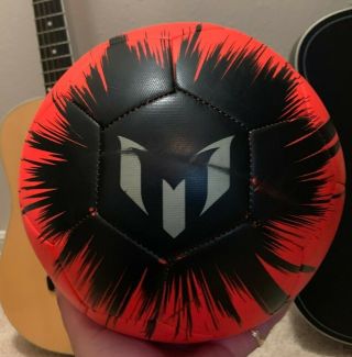 Messi Signature 10 High Performance Soccer Ball Size 5 Red Rare