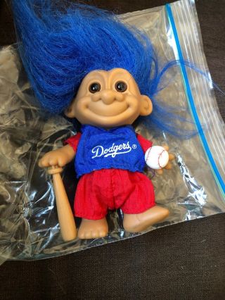 Vintage Los Angeles Dodgers Russ Troll Doll Gripper 3.  5 " Rare