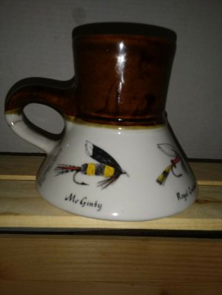 1984 Vintage Feltman Langer Fly Fishing Angler Coffee Mug No Spill Rare