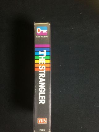 The Strangler Rare Key Video Horror VHS W Box Protector VTG 3