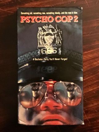 Psycho Cop 2 Returns Vhs Rare Horror Satanic Slasher Policeman Julie Strain
