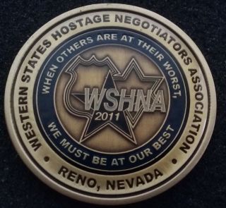 Rare Reno Nevada Police Department Pd Wshna Us Hostage Negotiator Challenge Coin