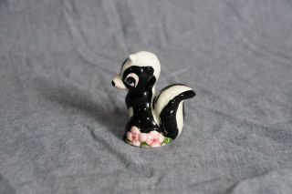 Vintage Disney Flower Skunk (from Bambi) Rare Ceramic Figurine