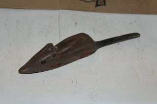 Antique Wooden Ice Fishing Lure Decoy Rat Mouse Weighted Glass Eyes Rare