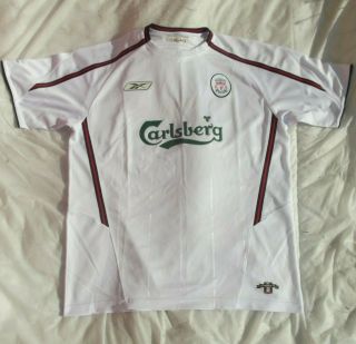 Liverpool 2003 2004 Away Shirt Rare Reebok Carlsberg (l)