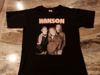 90’s Hanson Band Vintage Rare - Mmmbop Black T - Shirt Xl