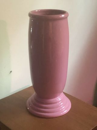 Rare Fiestaware Rose Pink Millennium Iii Vase No Longer In Production