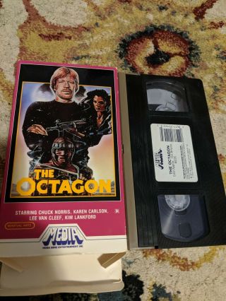 The Octagon Vhs Chuck Norris Action Media White Stripe Rare