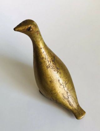Rare Vintage Mid Century Signed Howard Pierce Gold Leaf Bird 5.  5” Figurine