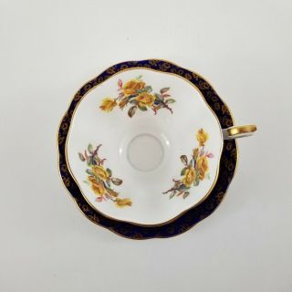 Vintage Royal Albert Teacup And Saucer Cobalt Blue And Gold Rare No Pattern Name