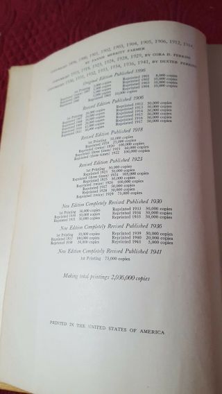The Fannie Farmer Boston Cooking School Cookbook 1941 Hardcover Vintage RARE 4