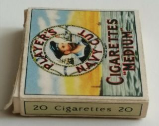 Rare Vintage Promotional Player ' s Navy Cut Cigarettes in Packet - Miniature - NR 3