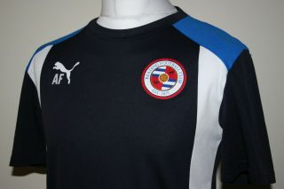 Puma Reading Fc English S/s Football Jersey Shirt M Navy Blue/white Rare Top