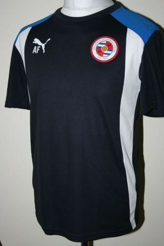 Puma Reading FC English S/S Football Jersey Shirt M Navy Blue/White Rare Top 2