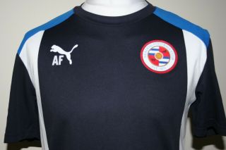 Puma Reading FC English S/S Football Jersey Shirt M Navy Blue/White Rare Top 3