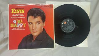 Rare Lp Elvis Presley Rca Girl Happy : Red Spot 1965 Ex