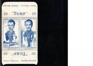 1949 Henry Fonda Turf Tobacco Card,  Rare Uncut Pair With Hector Ross