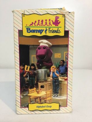 Barney & Friends - Alphabet Soup Vhs Movie Rare Time Life Video Tape