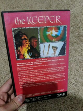 The Keeper - rare big box horror VHS cult Christopher Lee - OOP 2