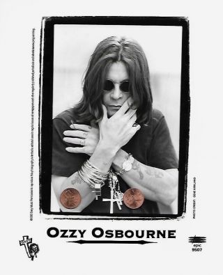 Ozzy Osbourne 8x10 Publicity Press Kit Photo Rare Portrait 02