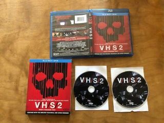 V/h/s/2 Blu Ray/dvd Magnolia Home Ent Rare Slipcover 2 Disc Unrated