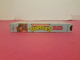 Rare 1987 Teenage Mutant ninja Turtles vhs The Epic Begins 72 minutes 3