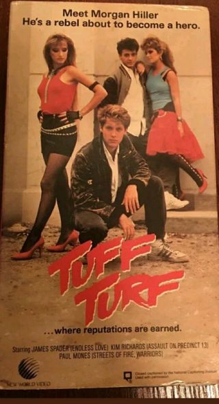 Tuff Turf Rare Oop Vhs James Spader,  Kim Richards,  Robert Downey Jr,  1984 Htf