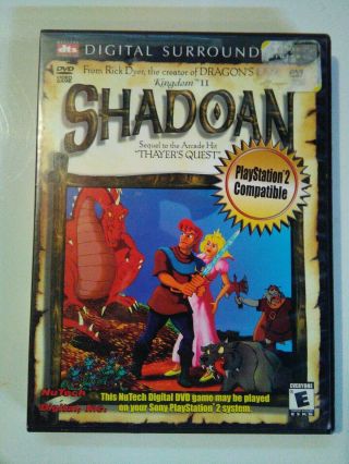 Kingdom 2 Shadoan/1998/dvd Video Game/ps2 Compatible/very Rare Dragons Lair