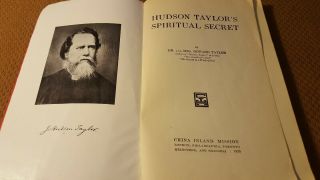 VINTAGE 1932 Hudson Taylor ' s Spiritual Secret by Dr.  & Mrs.  Howard Tayltor RARE 3