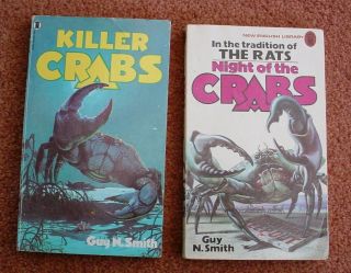 Bundle Of Highly Collectable Guy N Smith Pulp Horror Paperback Books Crabs Rare