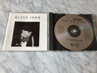 Elton John Ice On Fire Cd 1985 Made In Japan Geffen 9 24077 - 2 Rare Rocket Man