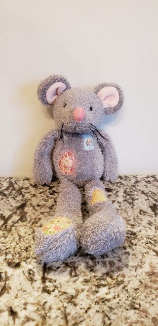 Aurora Lolly Gagz Gray Mouse Plush 16 " Stuffed Animal With Patches Rare