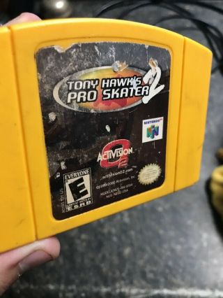 Tony Hawk ' s Pro Skater 2 Nintendo 64 N64 OEM Video Game Yellow Cart Retro Rare 1 2