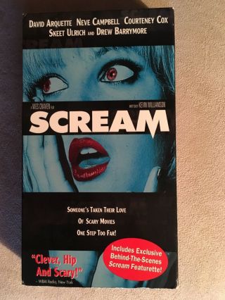 Scream (vhs,  1997) Rare Release Drew Barrymore