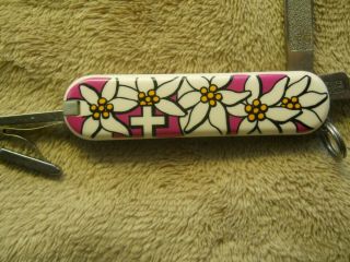 Victorinox Classic Swiss Army Knife Pink Edelweiss - A Rare Color