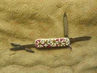 Victorinox Classic Swiss Army knife pink Edelweiss - a rare color 2