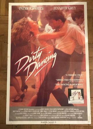 Rare “dirty Dancing” Vhs Release Movie Poster 27 X 41