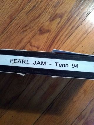 Vtg Pearl Jam Rare Live Concert Video Vhs Cassette Tape Memphis,  Tn.  1994