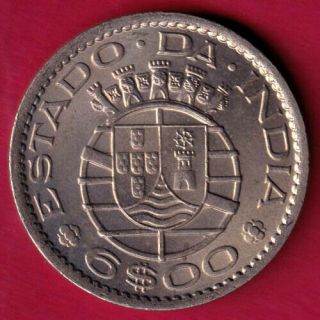 Portuguese India Goa - 1959 - Six Escudo - Rare Coin V22
