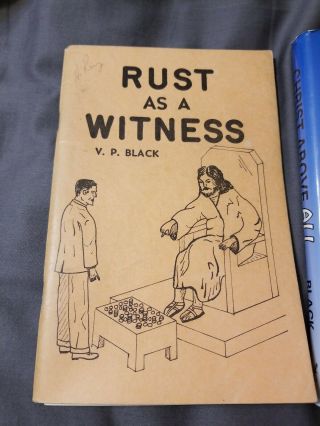 Rare 3 V.  P.  Black Books SIGNED Church Of Christ Crooked Generation Christ Rust 2