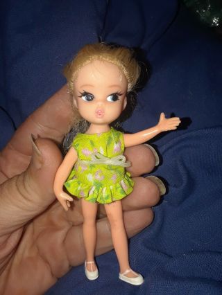 Rare Vintage Hasbro 1968 Teenie Bikini Dolly Darlings Blonde Doll