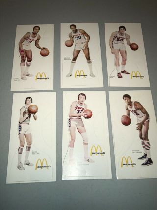 1975 - 76 Mcdonald’s Philadelphia 76ers Standups Complete Team Set Very Rare