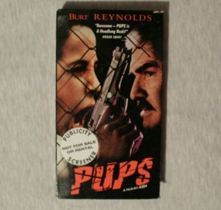 Pups (vhs,  1999) Mischa Barton,  Cameron Van Hoy,  Burt Reynolds Rare Vhs Screener
