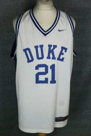 21 Vintage Duke Blue Devils Basketball Jersey Shirt Nike Mens Xl Rare