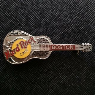 Boston Usa - Hard Rock Cafe - Hrc Metal Pin - Chromium Guitar Collectible Rare